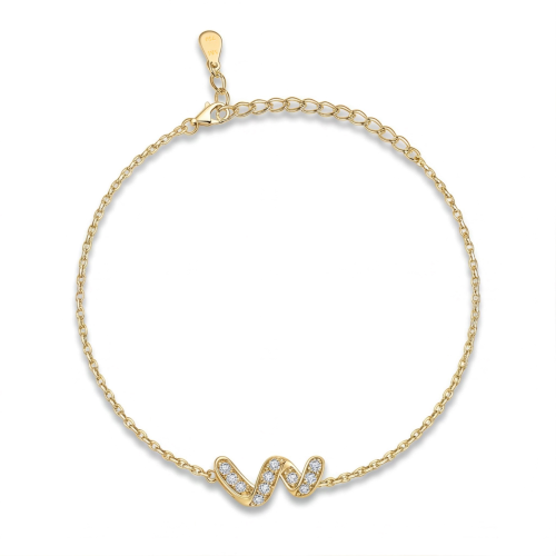Serpentine - Moissanit-Armband mit Unendlichkeitsmotiv und pavé-besetzten Edelsteinen