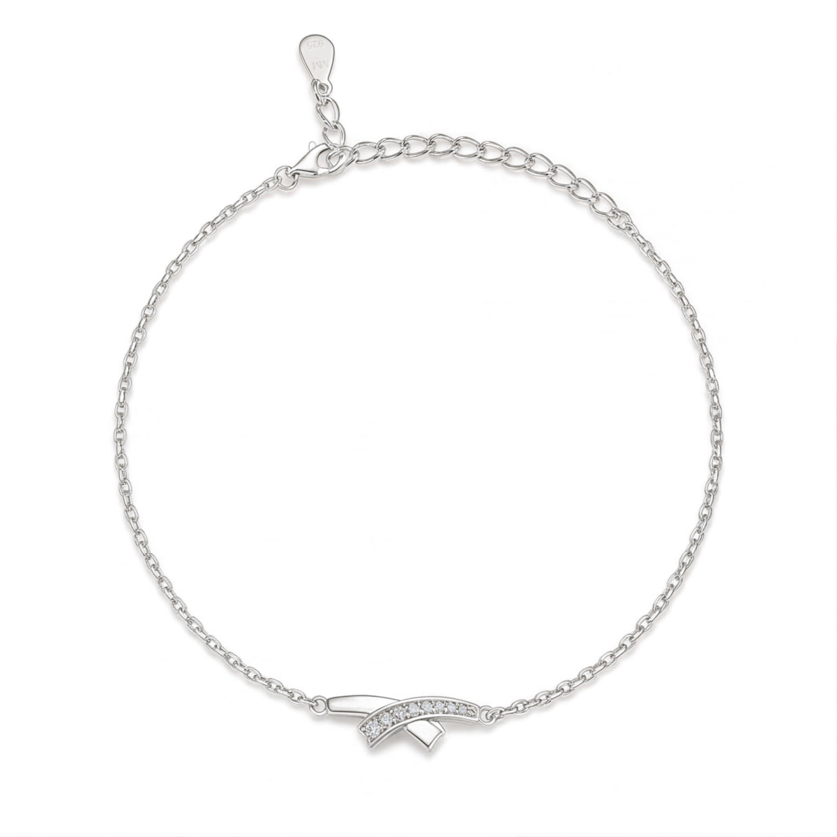 Halcyon - Moissanit Crescent Armband Mit Pavé-Fassung