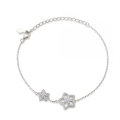 Fiorella - Verstellbares Moissanit-Blumencharme-Armband Mit Pavé-Fassung