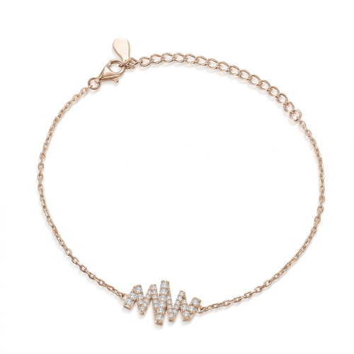 Spiralux - Verstellbares Moissanit-Armband mit pavé-besetztem Symbolmotiv