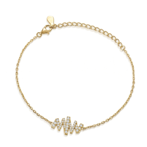 Spiralux - Verstellbares Moissanit-Armband mit pavé-besetztem Symbolmotiv