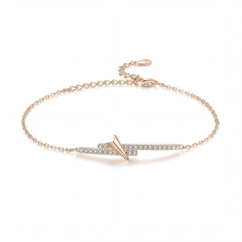 Volute - Moissanit-Armband mit Chevron-Motiv in Pavé-Fassung