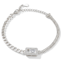 Verdura - Smaragdgeschliffenes Moissanit-Armband Mit Halo-Design