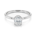 Ovalisse - Ovaler Moissanit-Ring Mit Kreisförmigem Hidden Halo