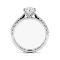 Lumiere - Radiant-Schliff Moissanit Ring Mit Kanalgefassten Steinen