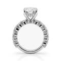 Majestica - Ovalschliff Moissanit Ring mit Seitensteinen