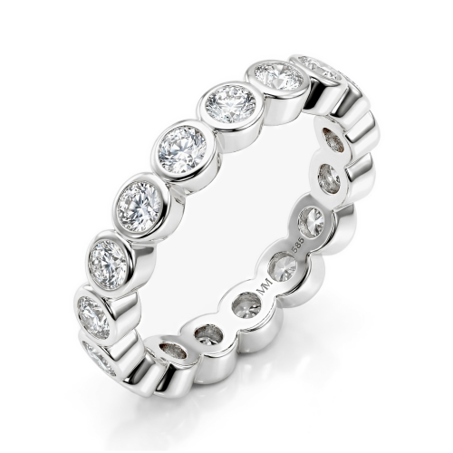 Orbella - Bezel-Set Moissanit Eternity Ring