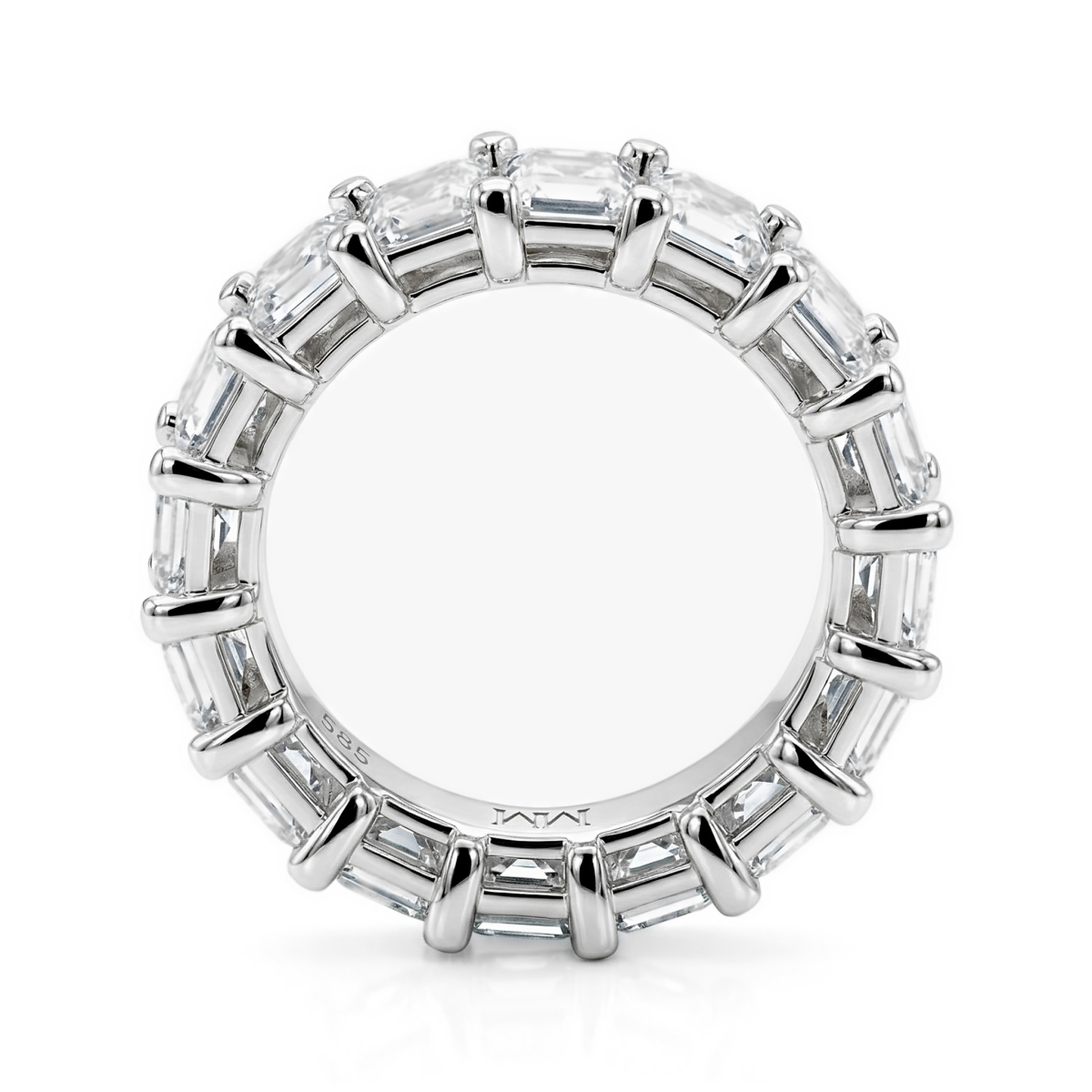 Eterna - Smaragdschliff Moissanit Eternity Ring