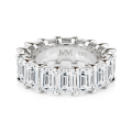 Eterna - Smaragdschliff Moissanit Eternity Ring