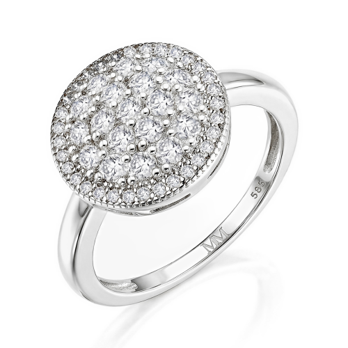 Cirilla - Moissanit-Cluster-Ring in Pavé-Fassung