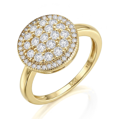 Cirilla - Moissanit-Cluster-Ring in Pavé-Fassung