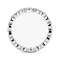 Verona - Quadratischer und Runder Moissanit Eternity Ring mit Milgrain-Details