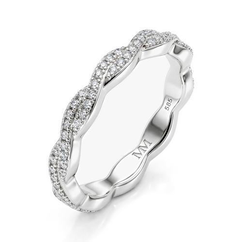 Seraph - Moissanite Eternity Ring Mit Twisted Pavé Design