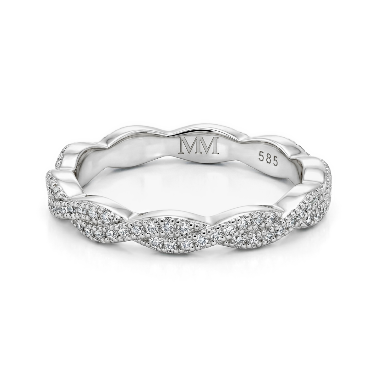 Seraph - Moissanite Eternity Ring Mit Twisted Pavé Design