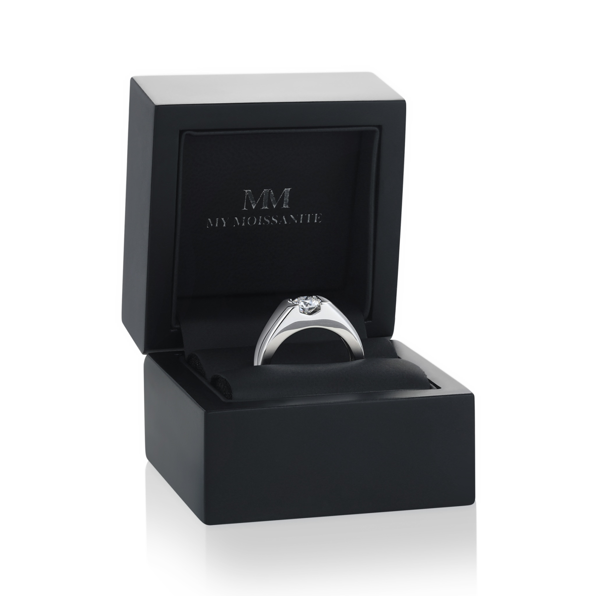 Vortex - Herren Moissanit Ring in Modernem Tension-Stil Bezel Fassung