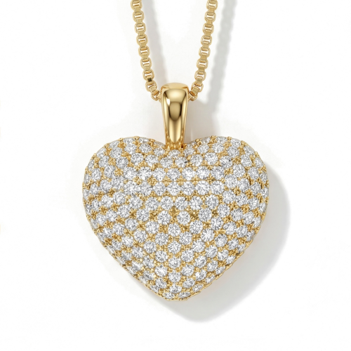 Gold-Moissanit-Halsketten