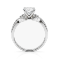 Mirari - Moissanit Verlobungsring Mit Gedrehtem Split-Shank und Pavé-Set-Akzenten