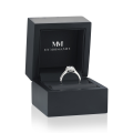 Orletta - Oval Moissanit Verlobungsring Mit Pavé-Halo Und Band
