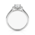 Orletta - Oval Moissanit Verlobungsring Mit Pavé-Halo Und Band