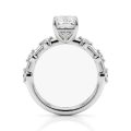 Isla - Radiant-Schliff Moissanit Ring mit Seitensteinen