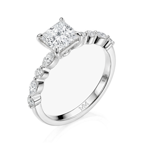 Ava - Princess-Schliff Moissanit Ring