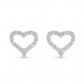 Corazon - Moissanit-Ohrstecker in herzförmiger Pavé-Fassung