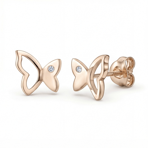 Butterfly Beauty - Moissanit-Ohrstecker