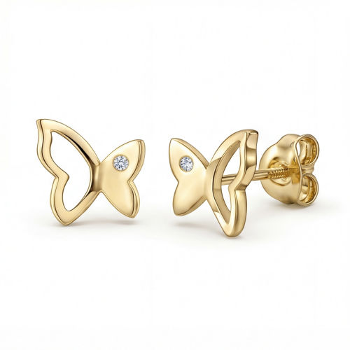 Butterfly Beauty - Moissanit-Ohrstecker
