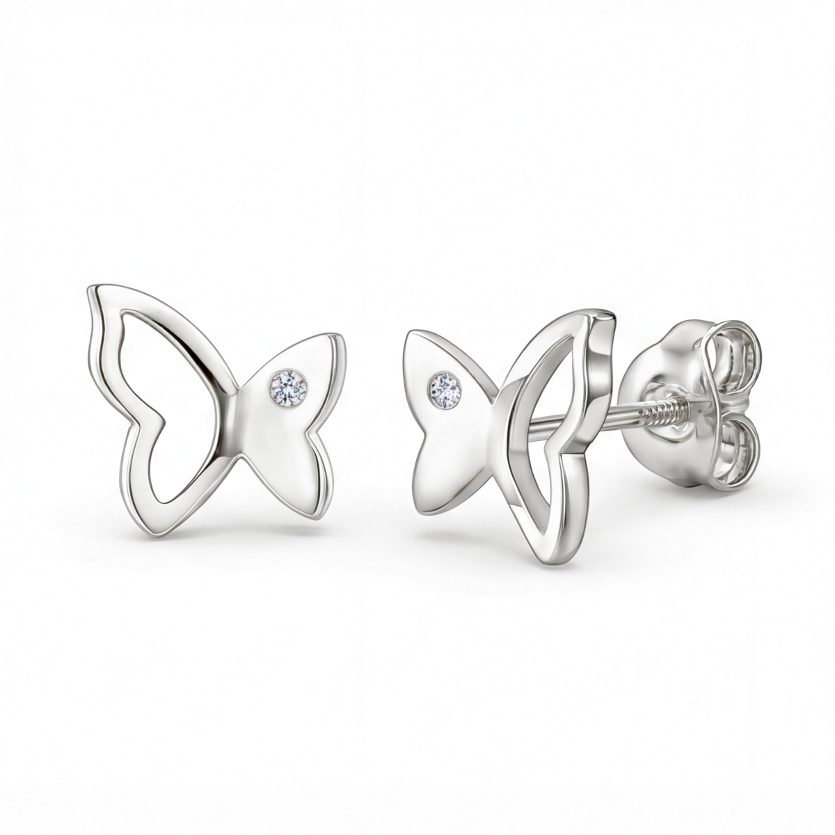 Butterfly Beauty - Moissanit-Ohrstecker