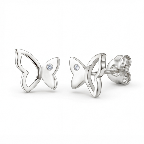 Butterfly Beauty - Moissanit Ohrstecker