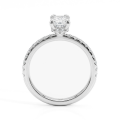 Astra - Moissanit-Ring mit Pavé-Seitensteinen und verstecktem Halo