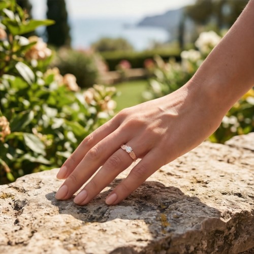 Feathra - Harry Potter Goldener Schnatz Moissanit-Ring mit geflügelten Akzenten - lifestyle