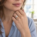 Posy - Moissanit-Ring Marquise mit Cluster-Seitensteinen