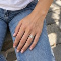 Ondine - Moissanit-Ring Oval mit Marquise-Clustern