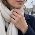 Estelle - Moissanit-Ring Tropfen mit verstreut gesetzten Seitensteinen