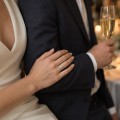 Estelle - Moissanit-Ring Tropfen mit verstreut gesetzten Seitensteinen