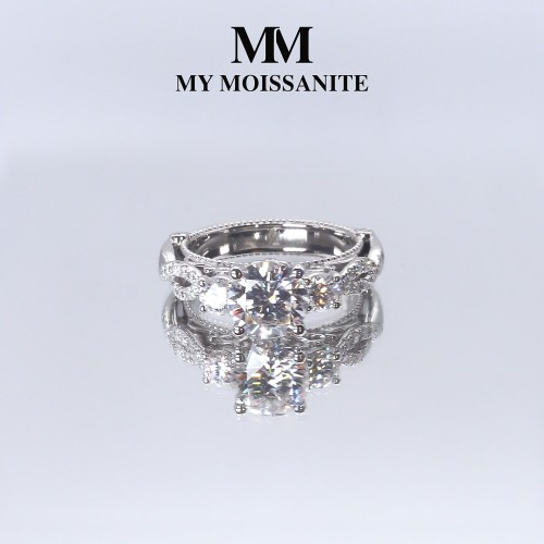 Moissanit Ringe in Platin