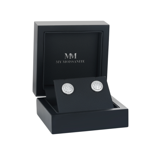 Moissanit Ohrringe in 925 Silber