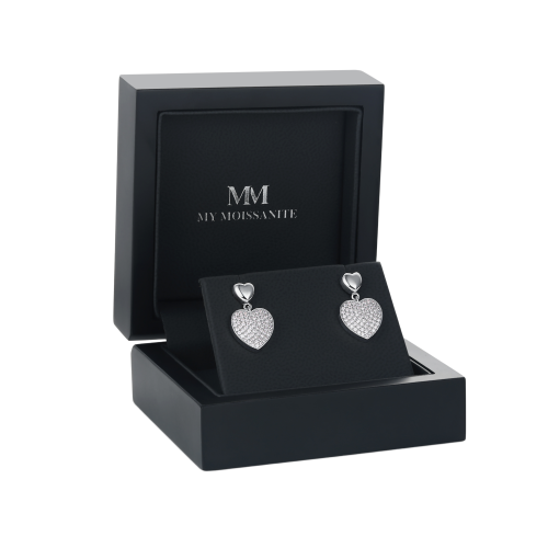 Moissanit Ohrringe in 925 Silber