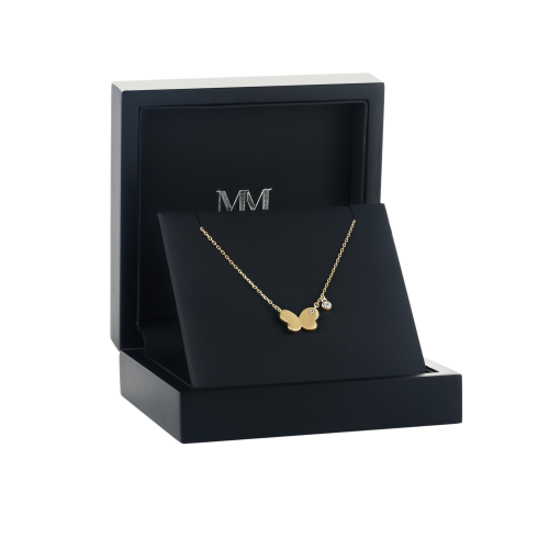 Gold-Moissanit-Halsketten