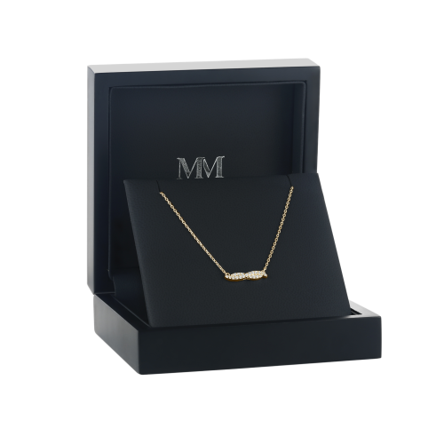 Gold-Moissanit-Halsketten