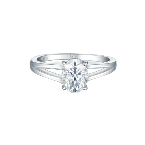 Grace – Ovalschliff-Moissanit Split-Shank Ring