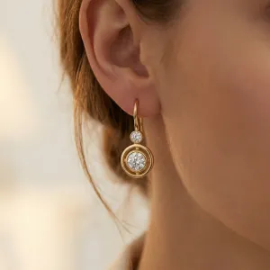 Moissanit-Tropfenohrringe