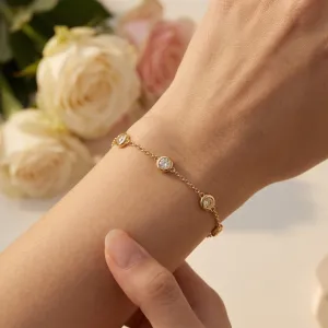 Gold-Moissanit-Armbänder