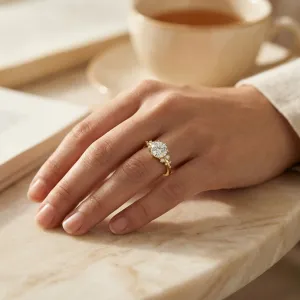 Goldene Moissanit-Ringe