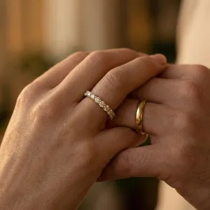 Gold-Moissanit-Trauringe