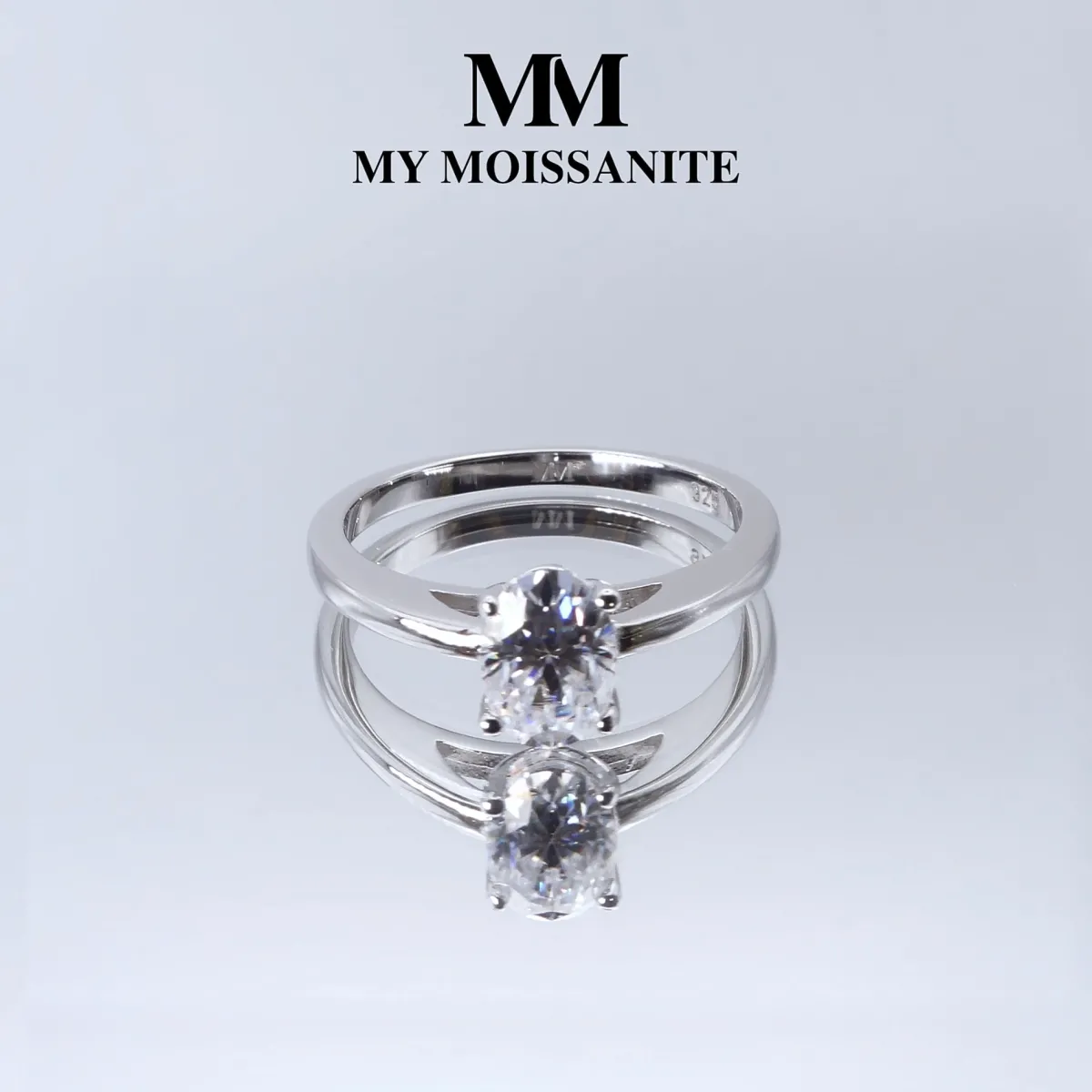 Eloise - Ovalschliff Solitär Moissanit Ring