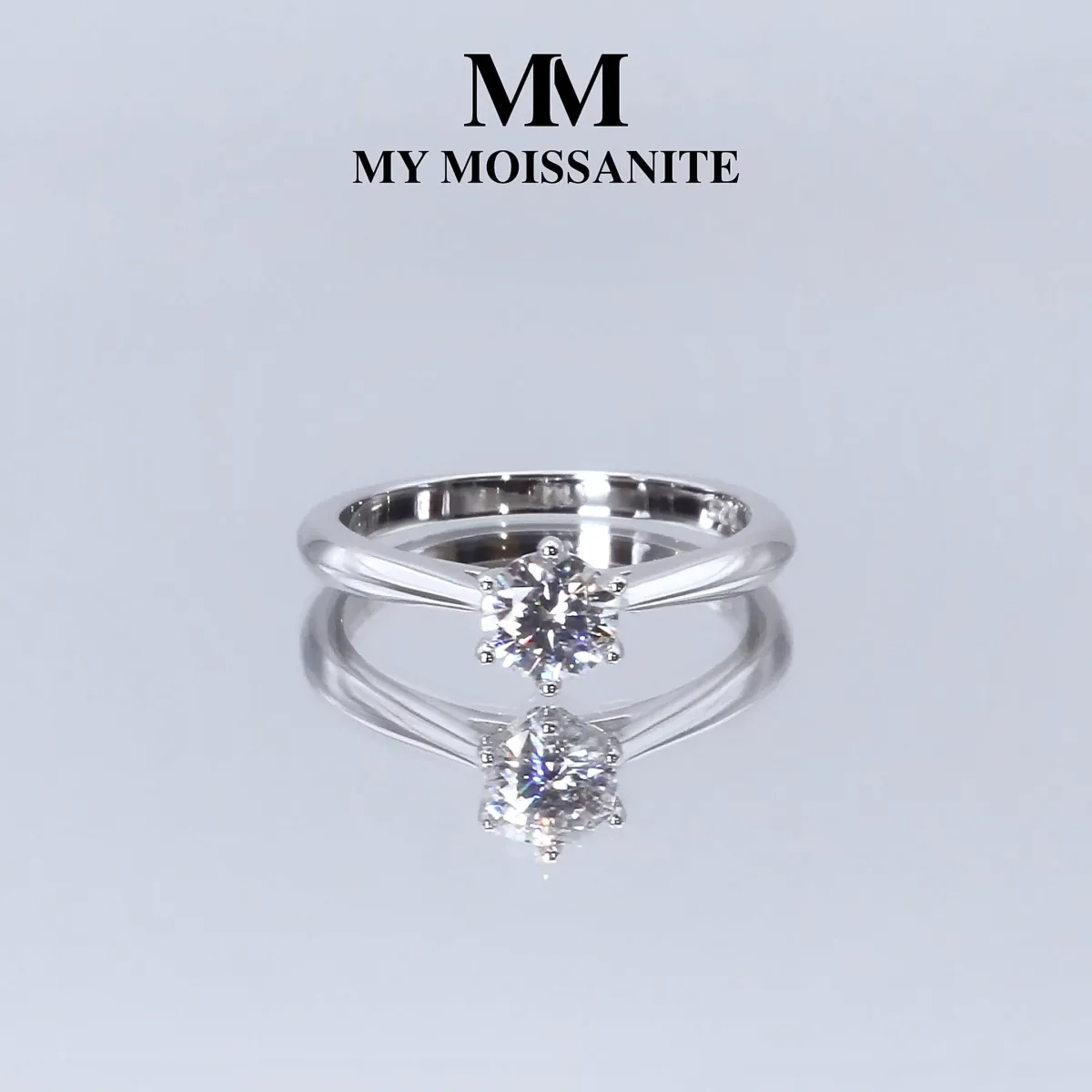 Ella - Solitär Moissanit Verlobungsring
