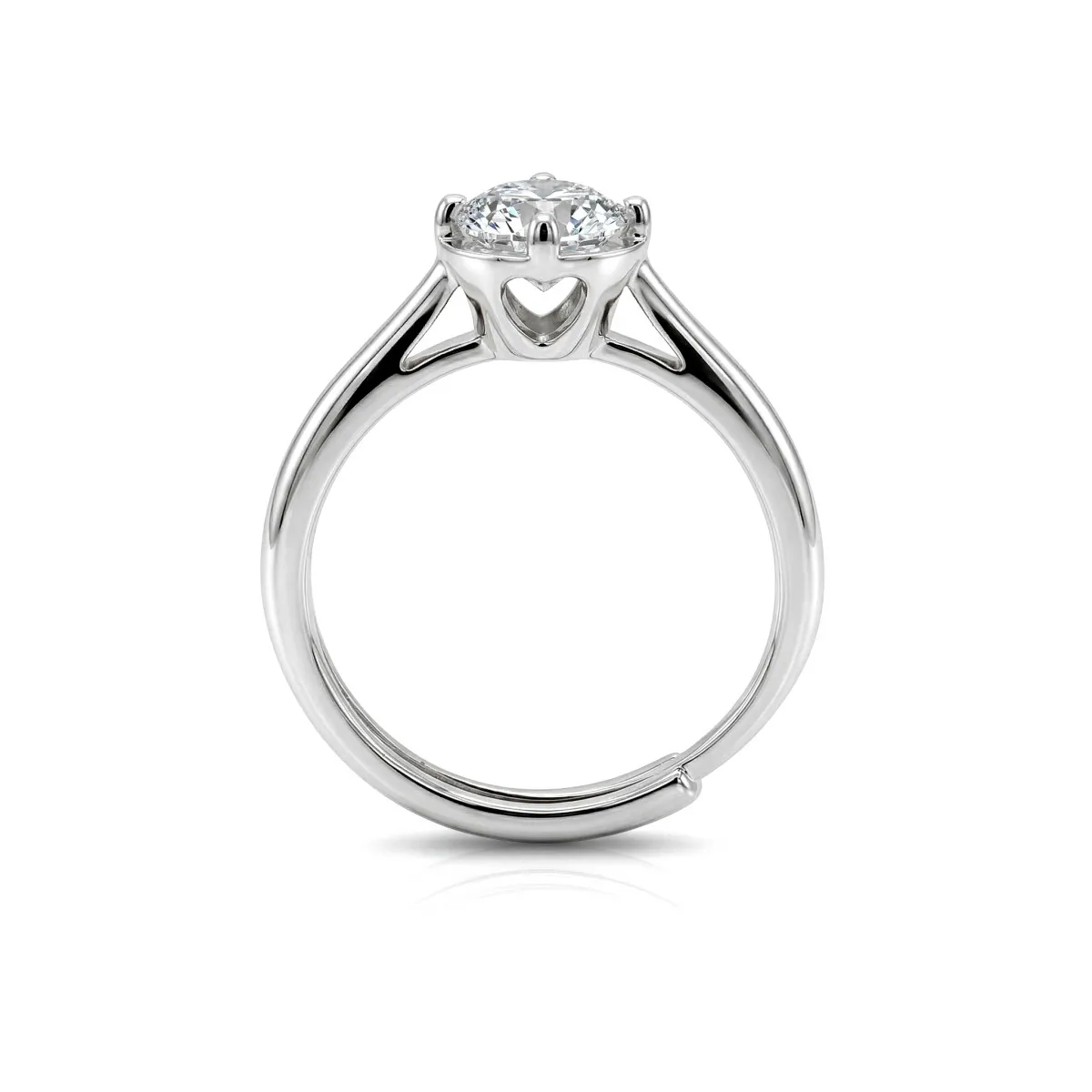 Unum - Verstellbarer Solitär-Moissanit-Ring