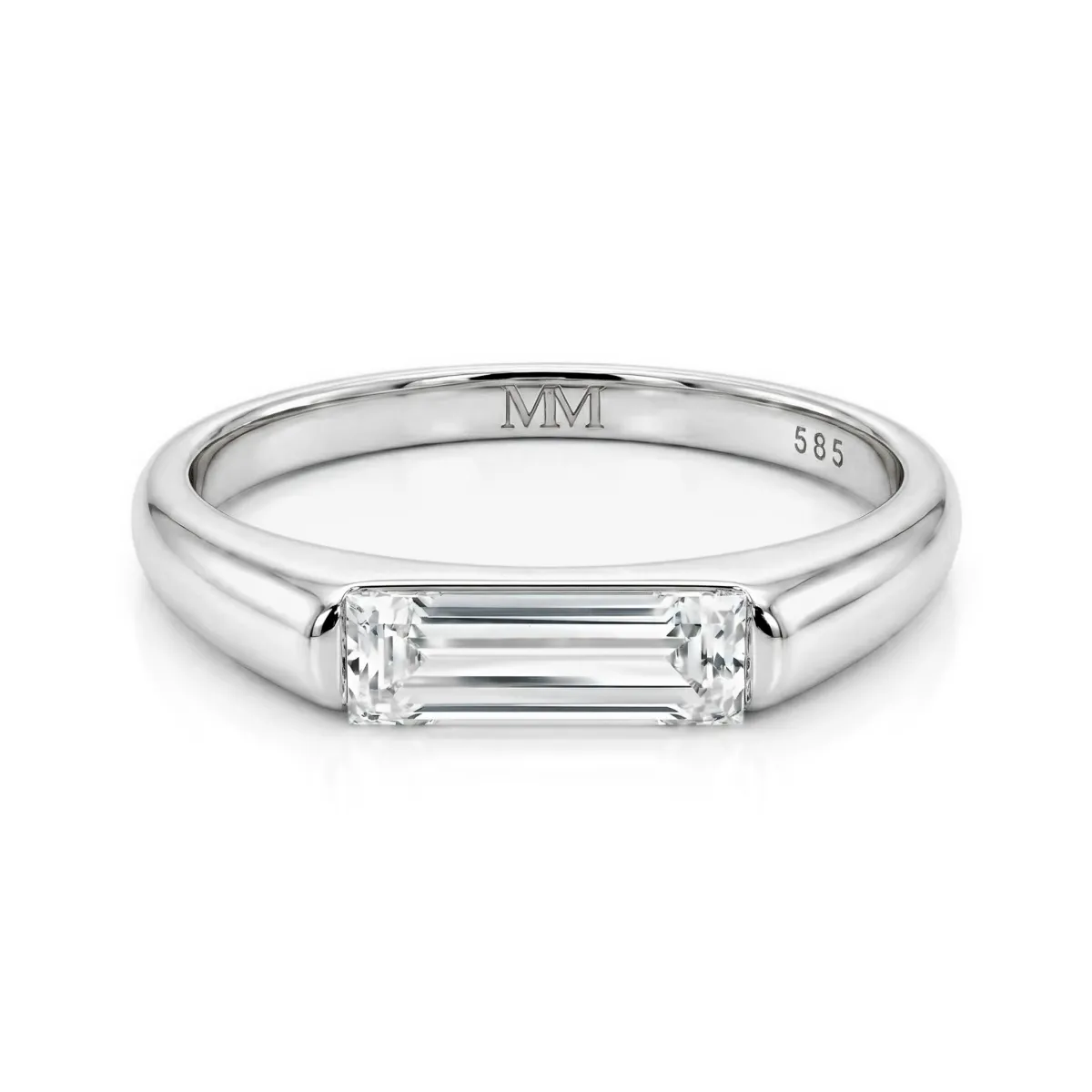 Aurelia - Solitär Moissanit Baguette Ring